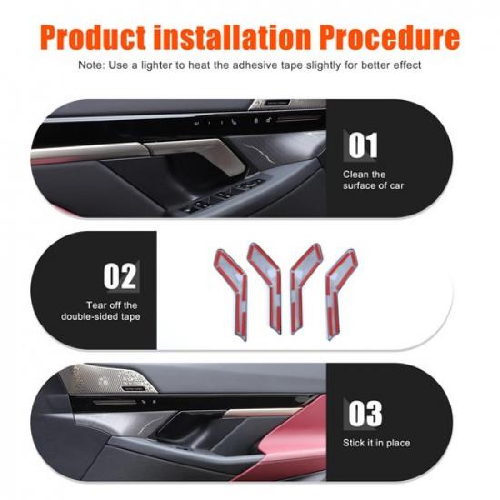 Glossy Black Interior Door Handle Grab Trim Cover For BMW 5 Series G60 2024+