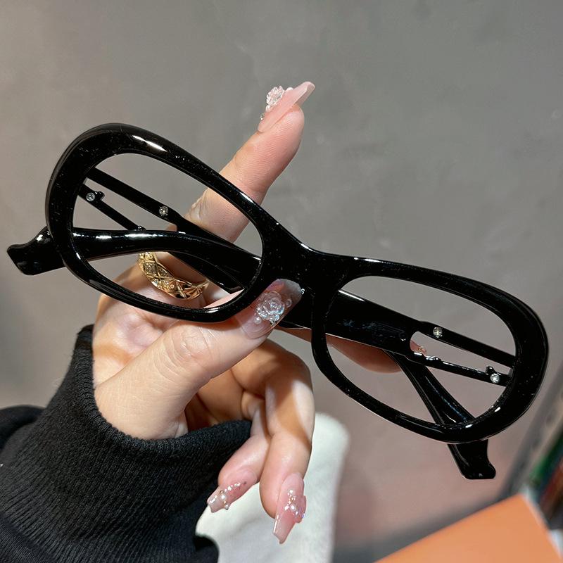 Унисекс Очки с Леопардовым Принтом, Блокирующие Синий Свет, Форма «Кошачий Глаз», для Пресбиопии, с Толстой Маленькой Оправой - Европейский Американский Стиль.