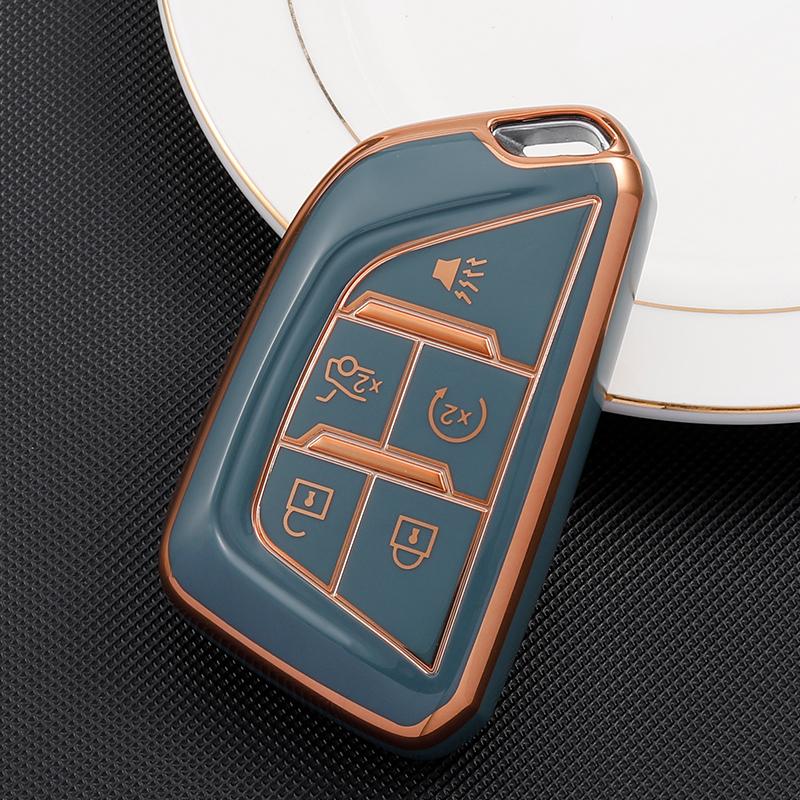 TPU Car Remote Key Case Cover Fob For Cadillac CT4 CT5 2020 2022 Smart Key Holder Shell 5Buttons Women Men Accessories