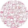 50PCS Kawaii Pink Rabbit Stickers Nostalgia Cute Creative Photocard Home Decoration Wall Sealing Gift Creative Cartoon Sticker