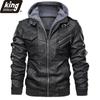 Новые мужские кожаные куртки, осенняя повседневная мотоциклетная куртка из искусственной кожи, байкерские кожаные пальто, брендовая одежда, размер ЕС