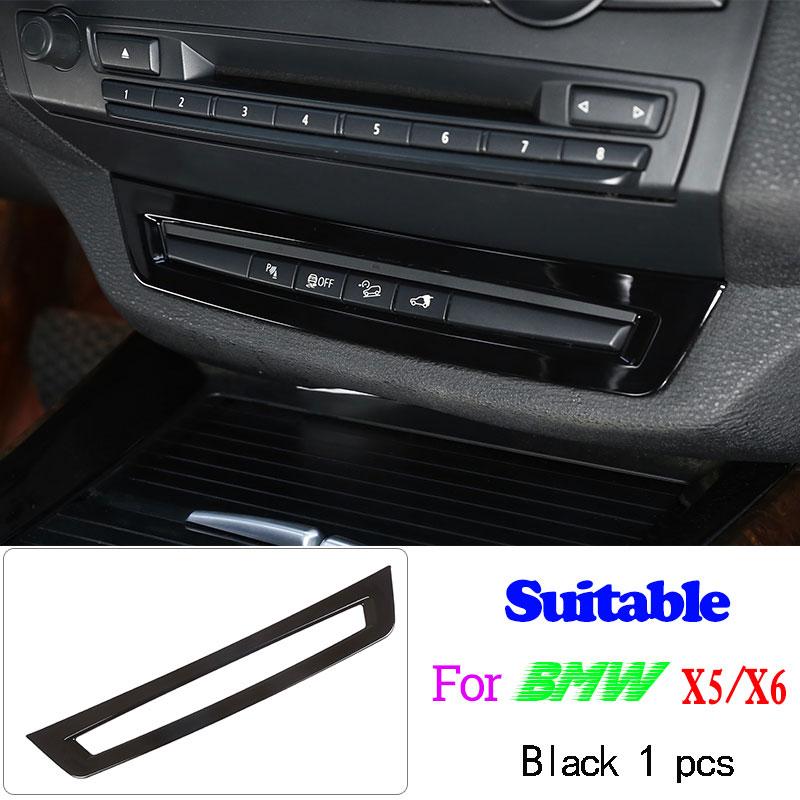 Glossy Black ABS Car Interior Steering Wheel Decoration Strip Frame Cover Trim Sticker For BMW X5 X6 E70 E71 2008-2013