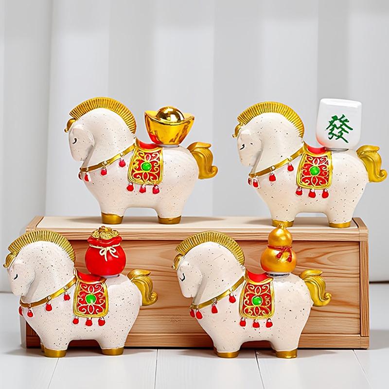 Креативный перевод Зодиак Лошадь Спина Мешок Удачи Слиток Можно Вращать Украшение для Дома Украшение для Рабочего Стола Офиса