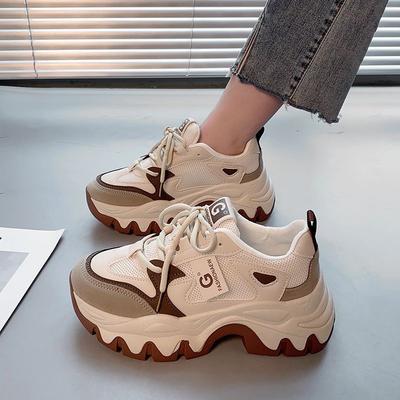 Модные трендовые кроссовки для пап женские 2024 осень новые универсальные на толстой подошве высокие дышащие спортивные и для отдыха Zapatillas De Deporte