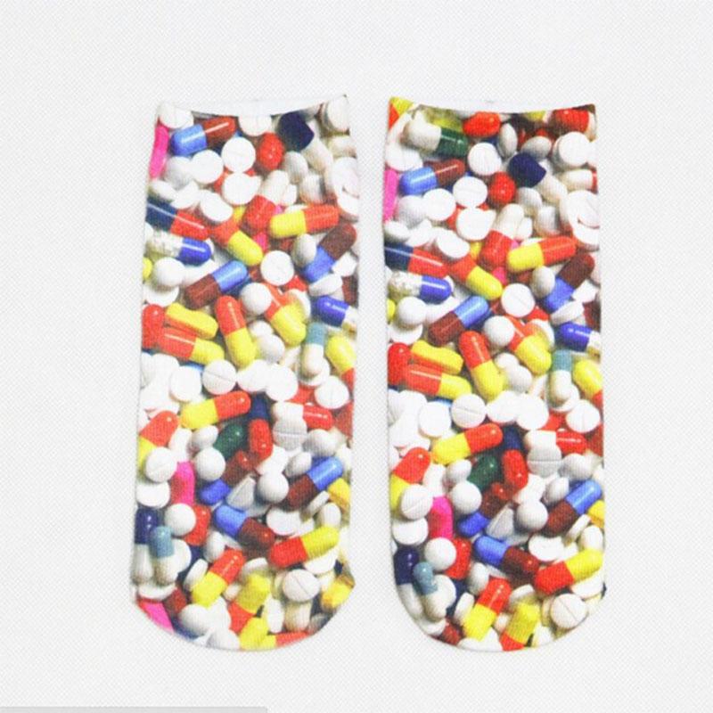 Новый 3D-принт с изображением животных, тигра, панды, кошки, собаки, льва, конфет, мяса, искусства, красочные женские забавные носки, новинка, подарок, дропшиппинг