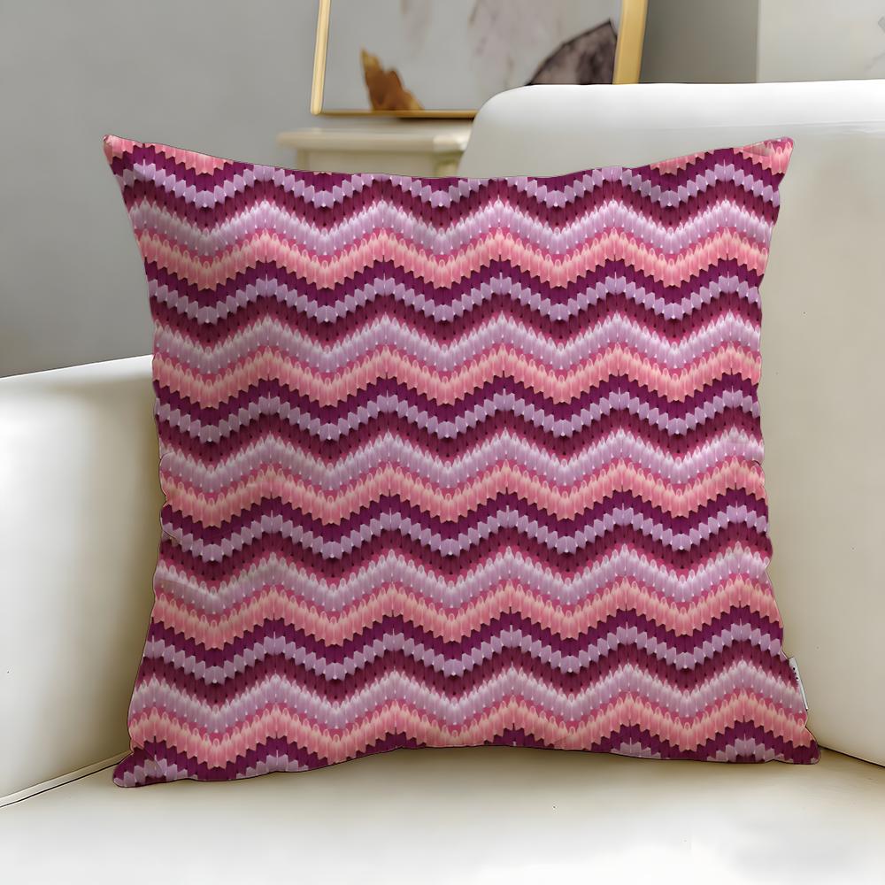 Чехол на подушку с узором "елочка" Мягкий Легко стирается Наволочка Универсальный для дивана кровати путешествий и офиса