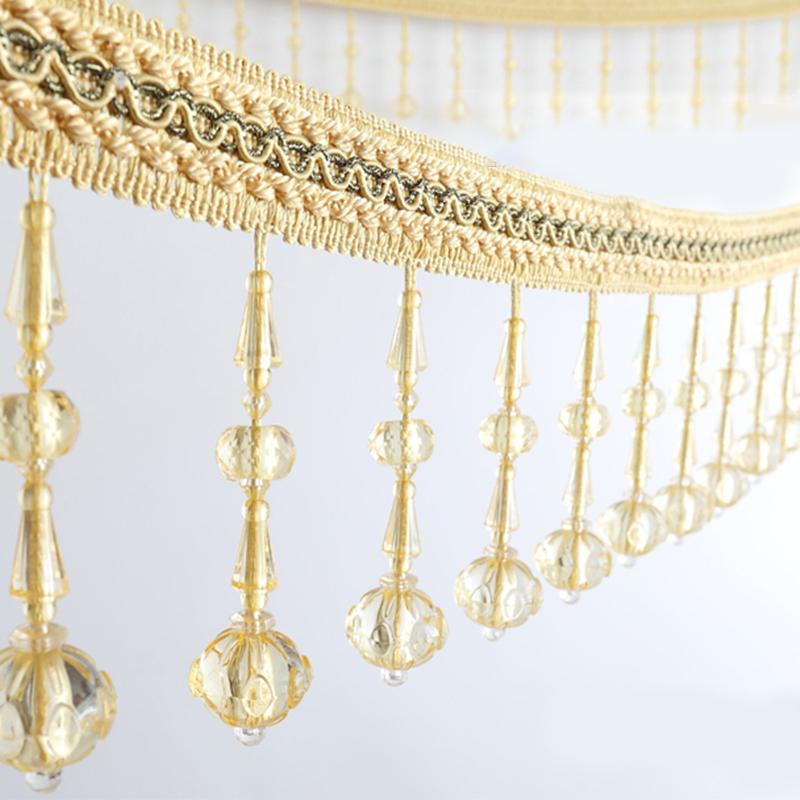 1/2/3M Шторы Отделка Кристалл Бусины Украшения Кружева Кисточки Аксессуары Подвеска Шар Тыквенные Бусины Декор Край Лента Обивка