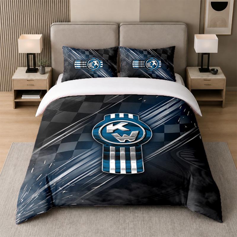 3Pcs Bedding SetKenworth Soft Bed Sheet and Two Pillowcases Home Bedroom Decor