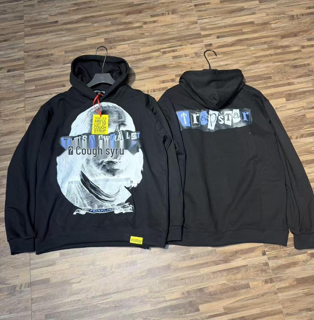 Модный американский стиль, свободная толстовка с длинным рукавом для мужчин и женщин - Высокая плотность, дизайн "Сироп от кашля"