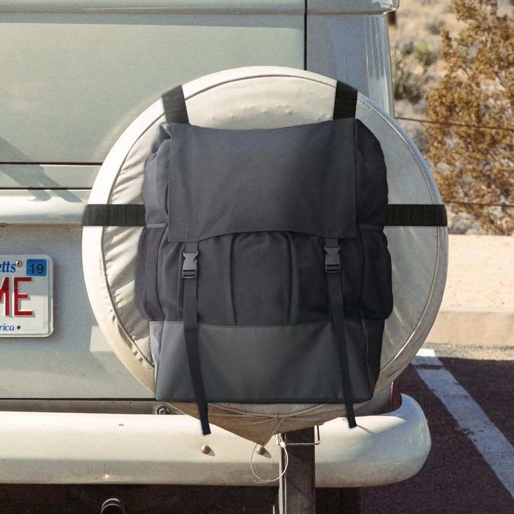 Camping Gear Spare Tire Bags Hanging Bag Storage Trash Bag Black Truck Organizers Trucks