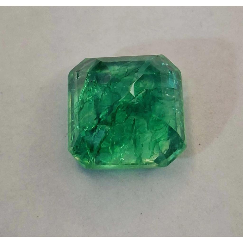 Colombian Emerald Natural 8-10 Ct Asscher Cut Beautiful Certified Gemstone