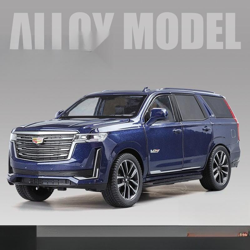 1:24 Escalade Внедорожник Сплав Модель Автомобиля Металл Литье под Давлением Модель Внедорожного Транспортного Средства Симуляция Звука и Света Детские Игрушки Подарок Мальчику