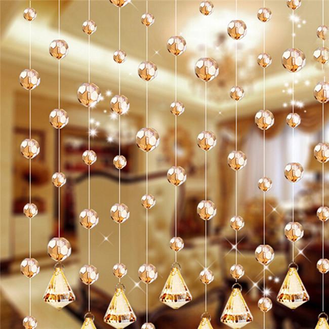 Стеклянные бусины занавески роскошные гостиная спальня окна двери свадебный декор