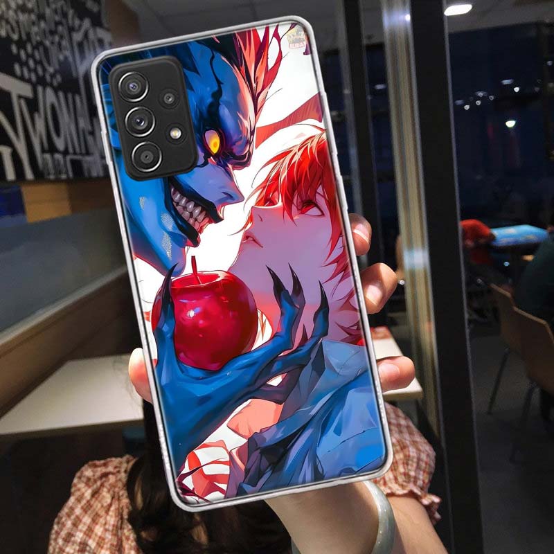 Чехол для телефона с аниме Deth Note Лайт Ягами для Samsung A54 A57 A37 A17 A14 A15 A12 A24 A34 A55 A35 A25 A52S A07 A05S A04S A22 A32 A