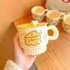 Cute Milk Fufu Cartoon Ceramic Cup Ins High Value Creative Mug Gift Office Water Cup