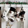 Cow Print Christmas Stockings 20 Inch Christmas Gift Bag Christmas Socks Pendant  New Year
