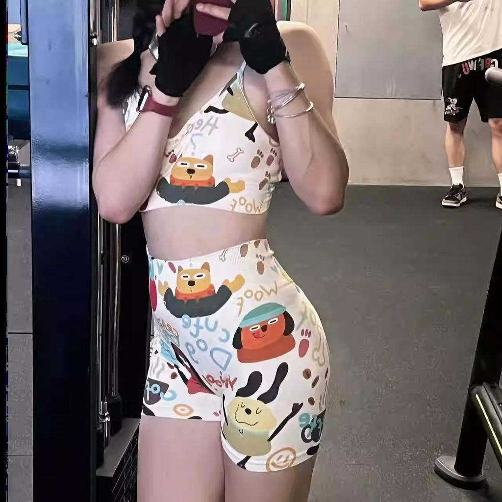 JYL High Waist Sexy Fitness Shorts Hip Lifting Three Points Yoga
