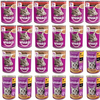 WHISKAS влажный корм для кошек МИКС ВКУСОВ 24x400г