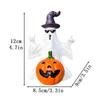 Halloween Ghost Statue Sunglasses Ghost Ornament Spooky Halloween Ghost Pumpkin Statue with Hat Sunglasses Resin for Halloween