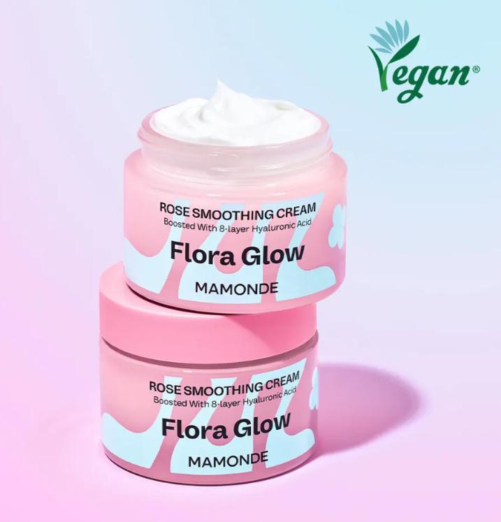 MAMONDE Flora Glow Rose Smoothing Cream 50ml Radiance & Skin Texture Moisturizer