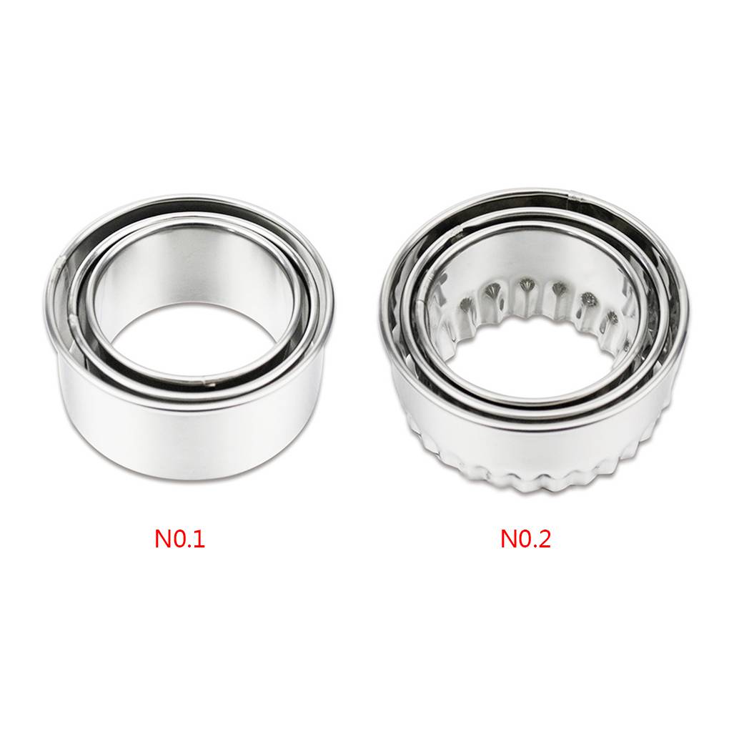 3Pcs Dumpling Wrapper Cutter Mold Stainless Steel Round Dumpling Maker Tool DIY