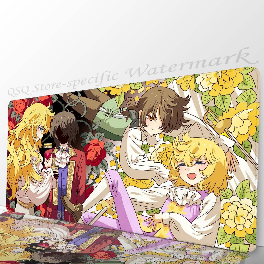 Коврик для мыши The Rose Of V-Versailles Аниме Коврик для мыши Настольный коврик с подкладкой Игровые аксессуары Prime Gaming XXL Коврик для клавиатуры Набивка M