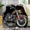 Motorcycle blanket flannel blanket foldable blanket washable sofa blanket plush blanket