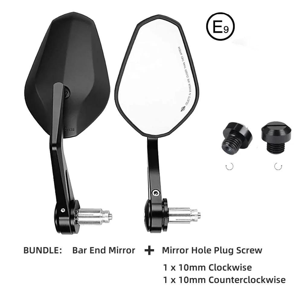 Motorcycle Handlebar Mirror 7/8'' 22mm Bar End Mirror Rearview Mirror For Honda CB1000R CB650 CB500F For Yamaha Moto Accessories