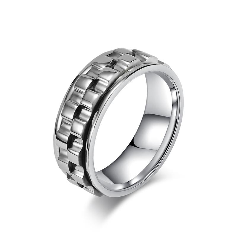 Вращающееся кольцо для облегчения снаряжения для мужчин и женщин, облегчение тревоги, хип-хоп, кольца для пар, модный дизайн, свадебные украшения из нержавеющей стали, аксессуары