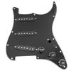 Pro SE SSS Stratocaster Prewired Pickguard for ST Stratocaster Electric Guitars with Staggered Alnico 5 Set Single-Coil Pickups, Black,