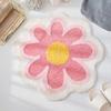 Lovely Flowers Imitation Cashmere Carpet Floor Mat Absorbent Non-slip Mat Living Room Children's Room Bathroom Bath Mat