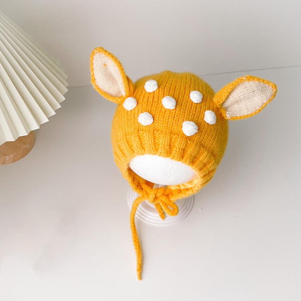 Очаровательная детская вязаная шапка, мягкая детская шапочка, новые детские шапки с олененком, зимняя