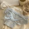 Women Panties Seamless Lace Bow Decor Soft Solid Color Elastic Thin High Waist Quick-drying Breathable Anti-septic Lady Underpants Briefs