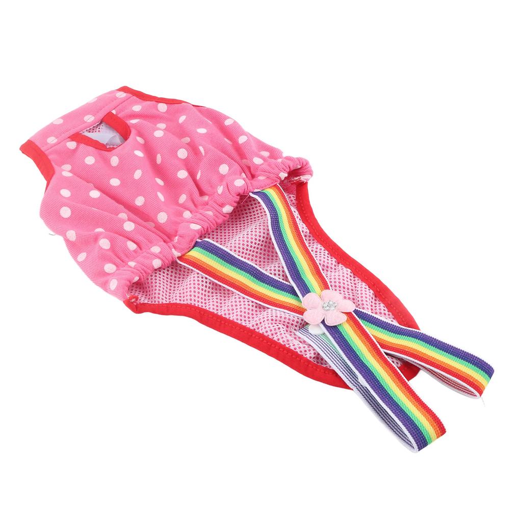 Подгузник для щенков и собак, менструальный, нижнее белье, многоразовые, моющиеся шорты, розово-красный, XS