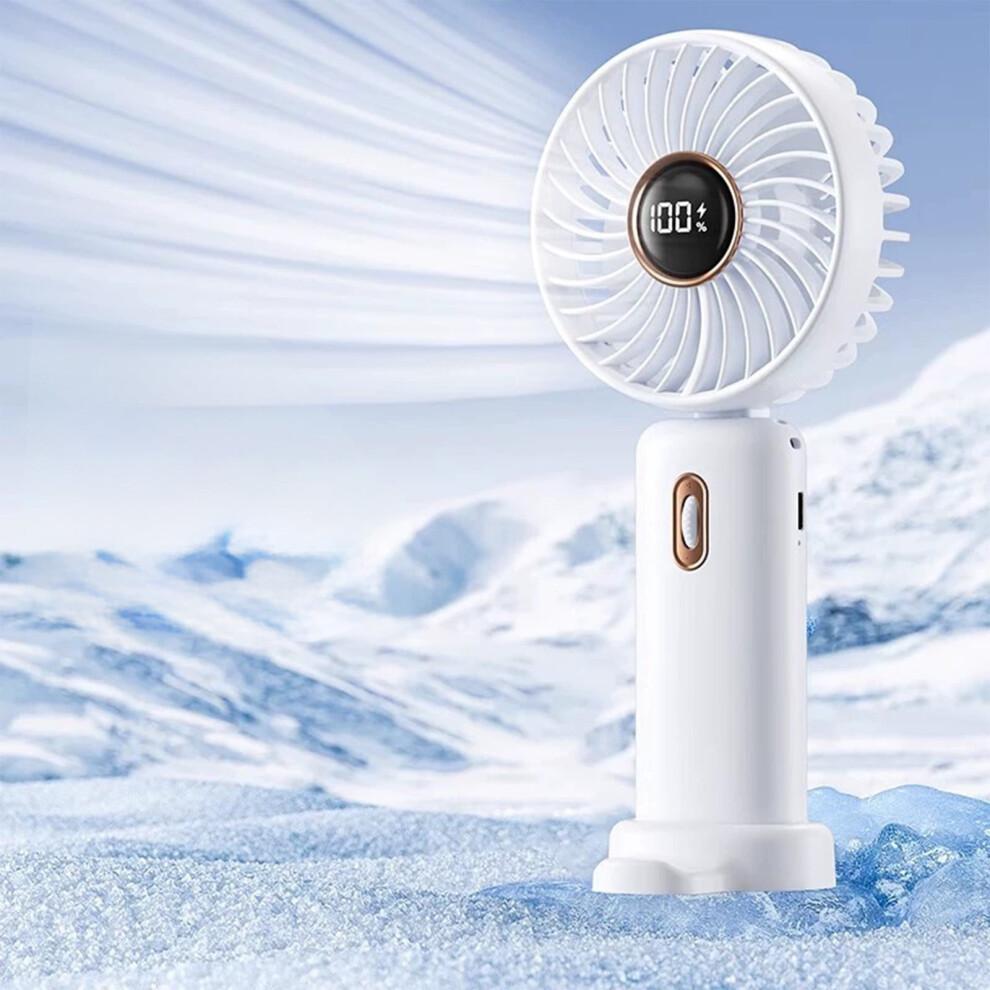 Yonrjhukm Usb Handheld Fan Mini Folding Portable Fan Digital Office Students Small Electric Fan