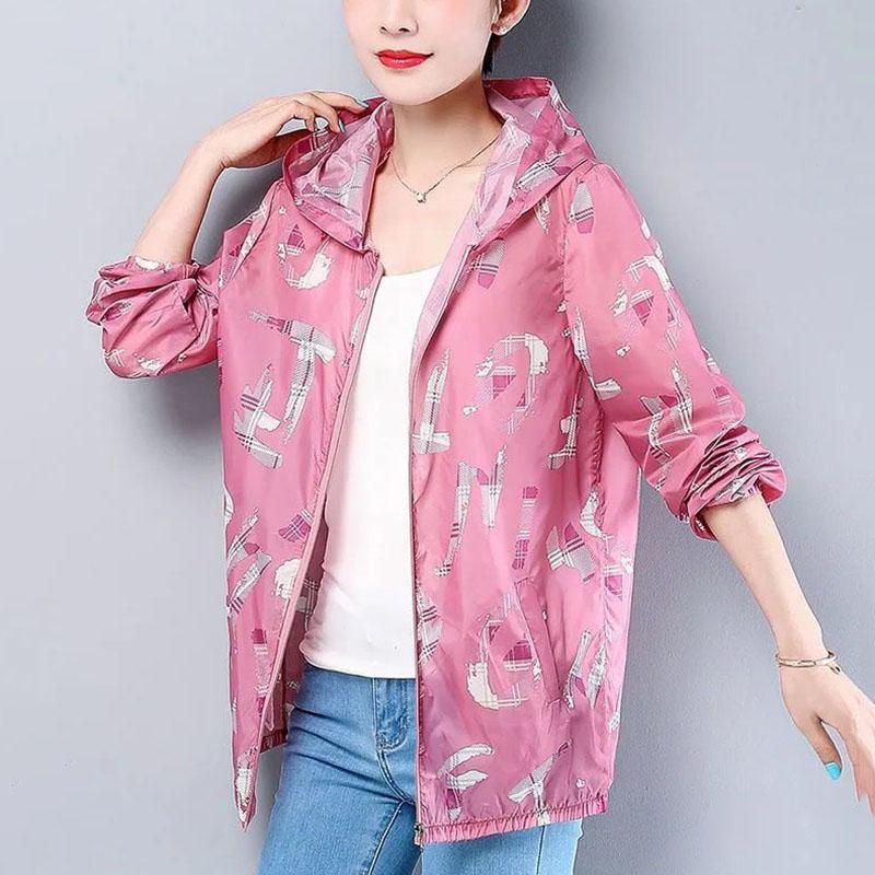 Ледяной шелк, солнцезащитная одежда, куртка с капюшоном и защитой от ультрафиолета, тонкая солнцезащитная одежда больших размеров, кардиган на молнии, топ с длинными рукавами