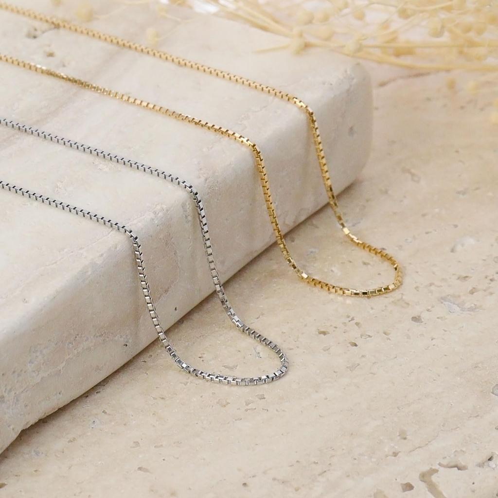 Platinum Chain Necklace Pt850 Venetian Width Maximum 45cm Length Adjustable [Lara Christie] 0.75mm Approx. 2.49g Lc97-0059