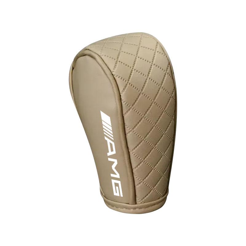 CRY1 1Pcs PU Leather Non-slip Wear-resistant Car Shift Handle Stickers For Mercedes Benz C400 C450 C160 C180 C200 C220 C250 C300 C350