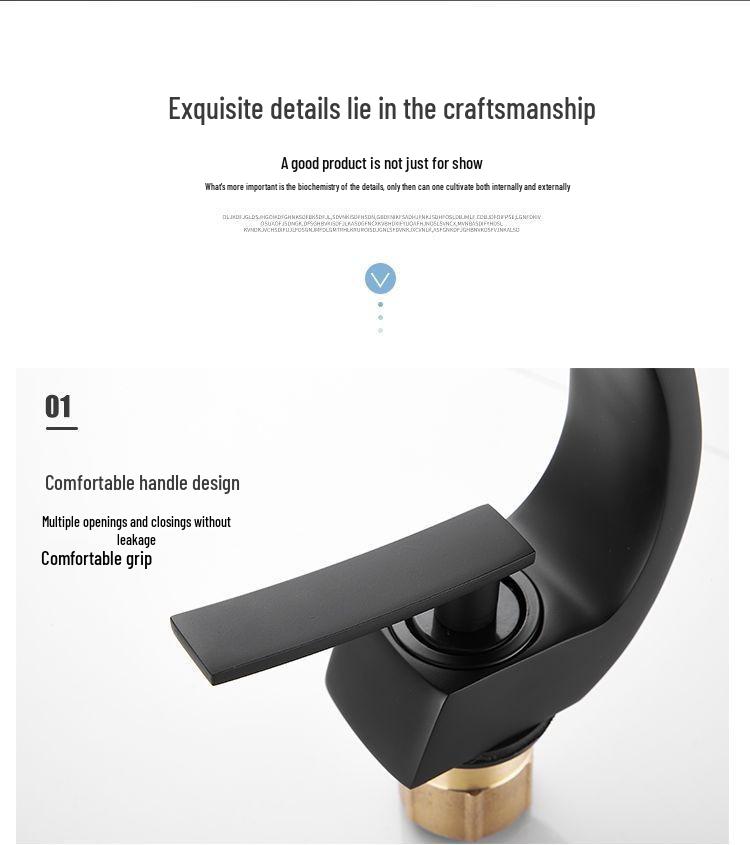 Полностью медный смеситель для раковины в ванной с двумя режимами температуры - Белая отделка