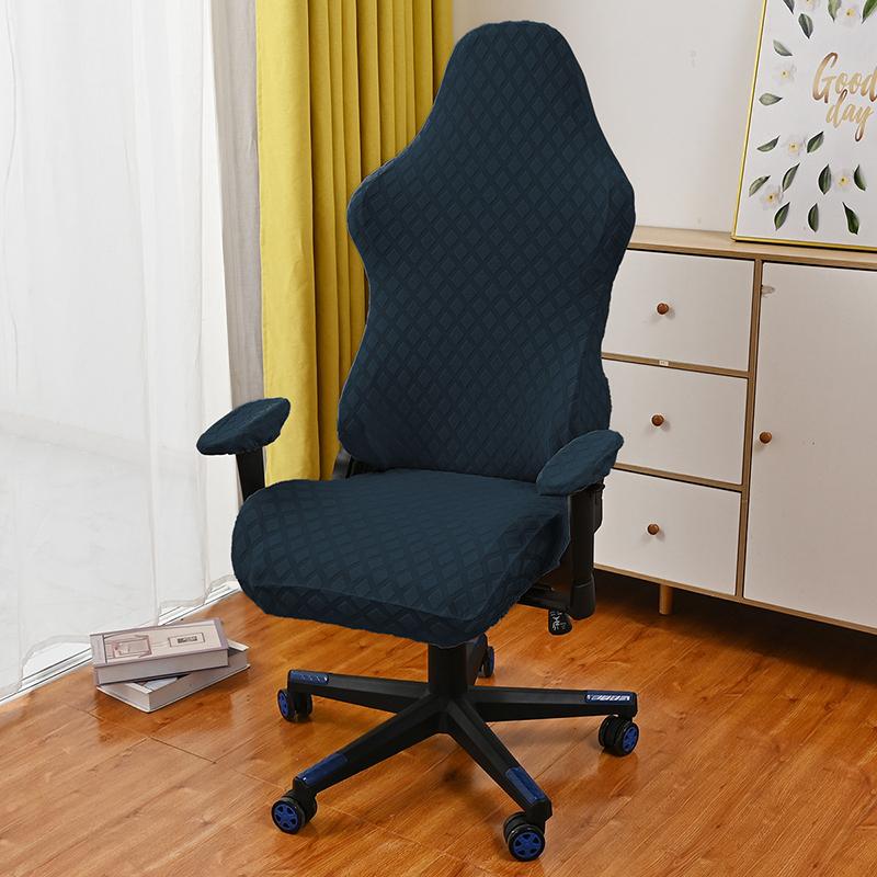 Jacquard Gaming Chair Cover Computer Chair Seat Protector Washable Case Elastic Office Cheap Chair Cover with Armrest Covers