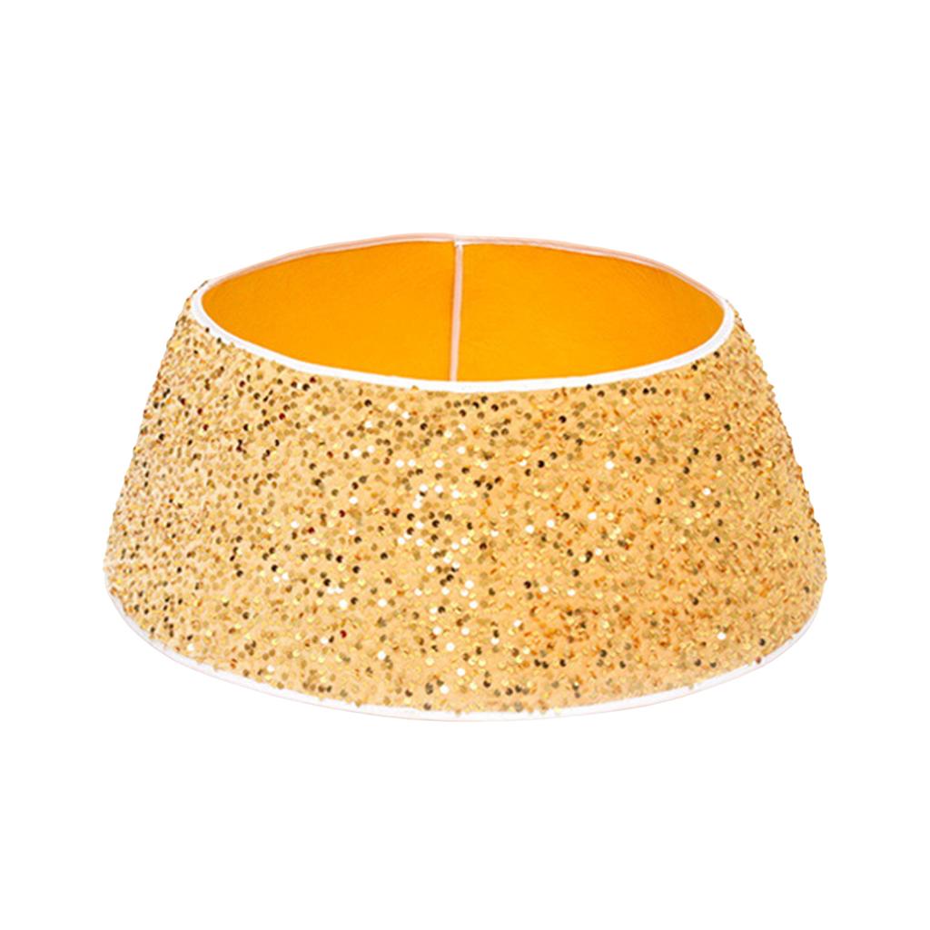 Small Shiny Christmas Tree Dress Collar Christmas Tree Base Cover Christmas Tree Basket for Holiday Decorations Home Decor