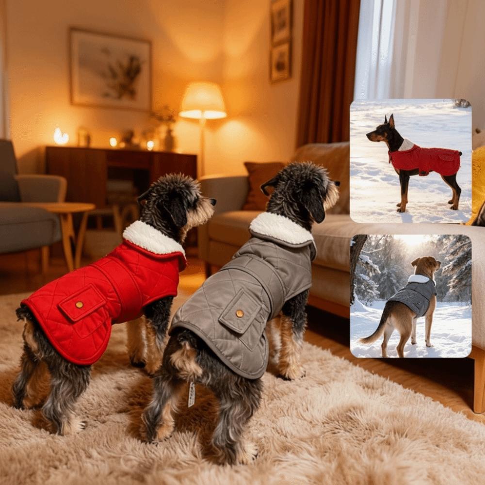 Adjustable Dog Vest Jacket Warm Dog Sweatshirt Fashion Pet Cotton Clothing Autumn Winter