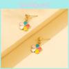 Flower Vibrant Colorful Earrings Elegant Alloy Crafted Simple Jewelry Womens