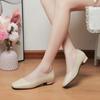 New Flat Women Loafers Simple Low Heels Office Work Casual Shoes Slip On Flat Footwear Ladies Square Toe Shoes Work Shoes