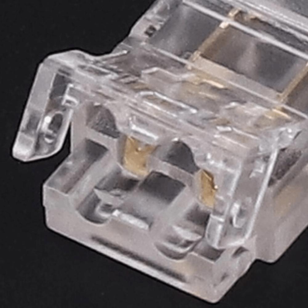 10pcs 2Pin LED Strip Connector Transparent Strip To Wire Connector For School