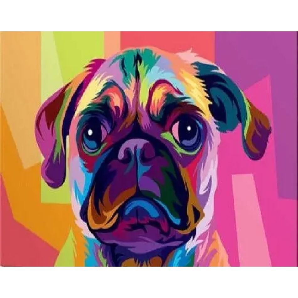 RUOPOTY Современная картина по номерам, красочная собака, лошадь, рисунок по номерам, домашний декор, картина ручной работы, краска с животным для