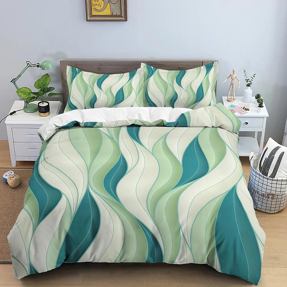 Modern Geometric Duvet Cover Abstract Art Stripes Bedding Set Simple Colorful Lines Comforter Cover for Kids Women Men Room Dorm