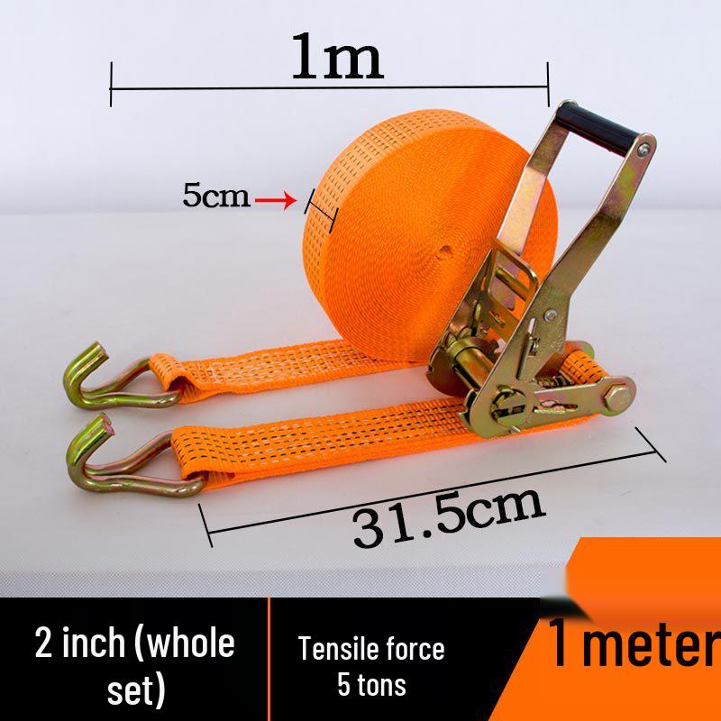 Ratchet Tie-Down Straps with Hooks for Cargo Securing