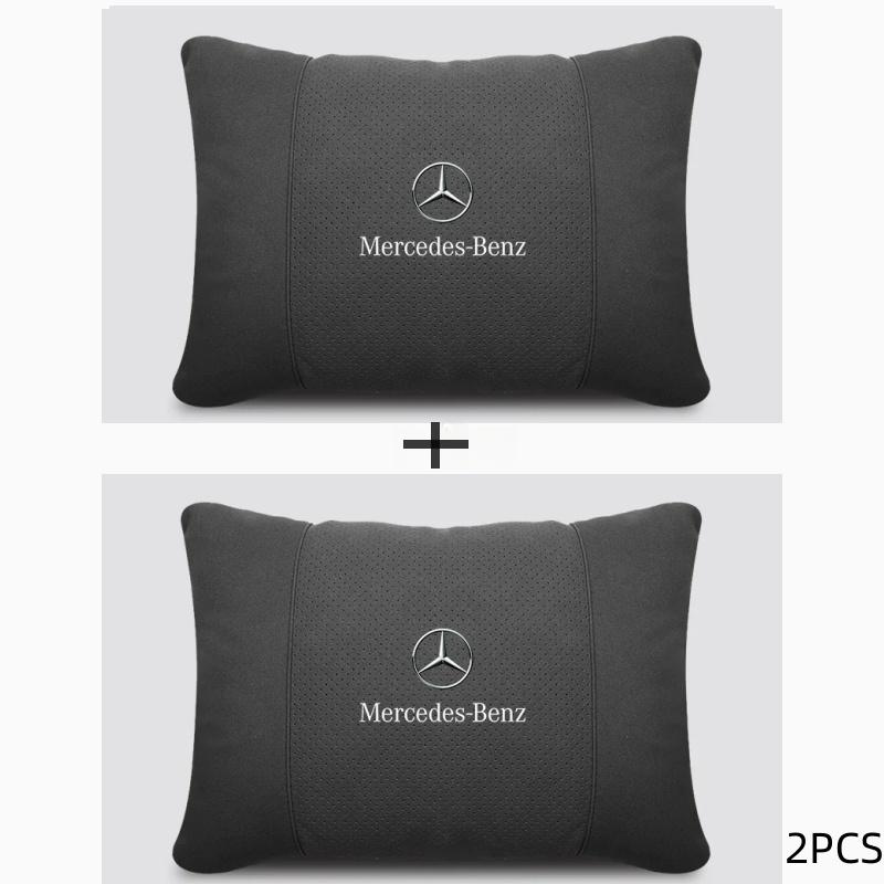 CQY1 Car Headrest Neck Support Seat Auto Breathable Pillow Protector Neck Compatible For Mercedes Benz W211 W205 W204 W210 AMG W202 B