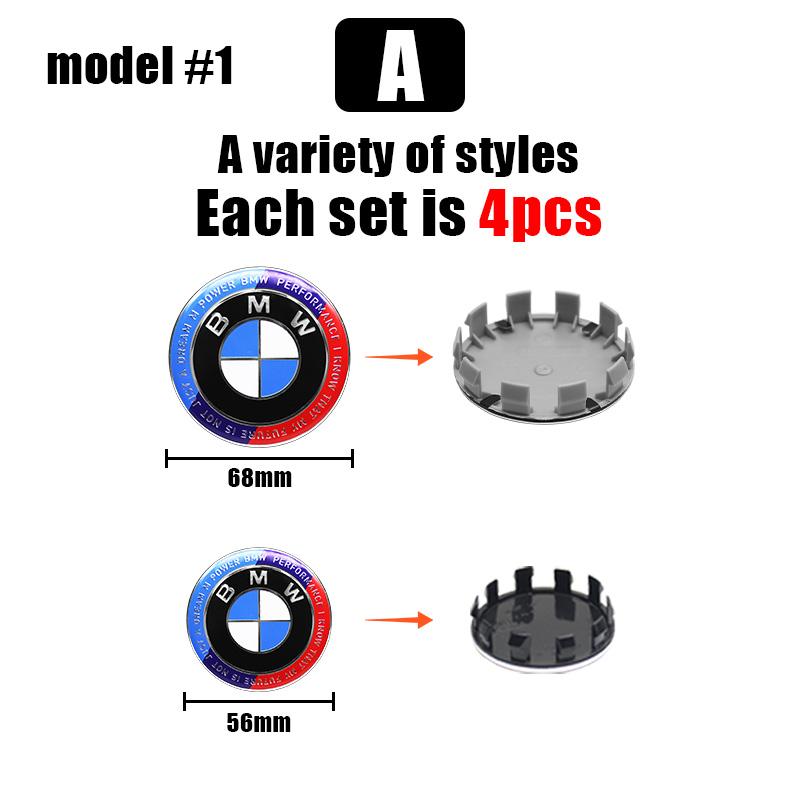 AXLUY1 4Pc 68mm 56mm Wheel Center Cover Wheel Hub Center Integrated Cover Logo For BMW G20 G32 G11 X3 X5 X4 X6 X7 G30 G12 F40 F30 X1 X2